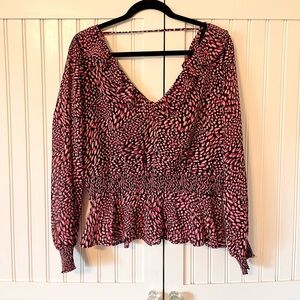 NWT Pink and Black Bar III Blouse